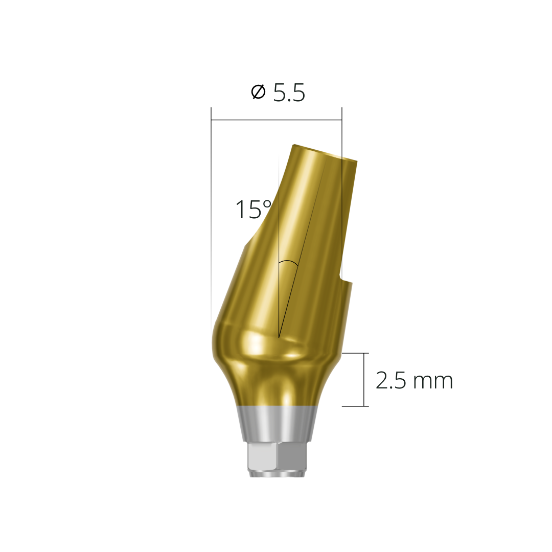 aab155525h*abutment*15 2.5 hex