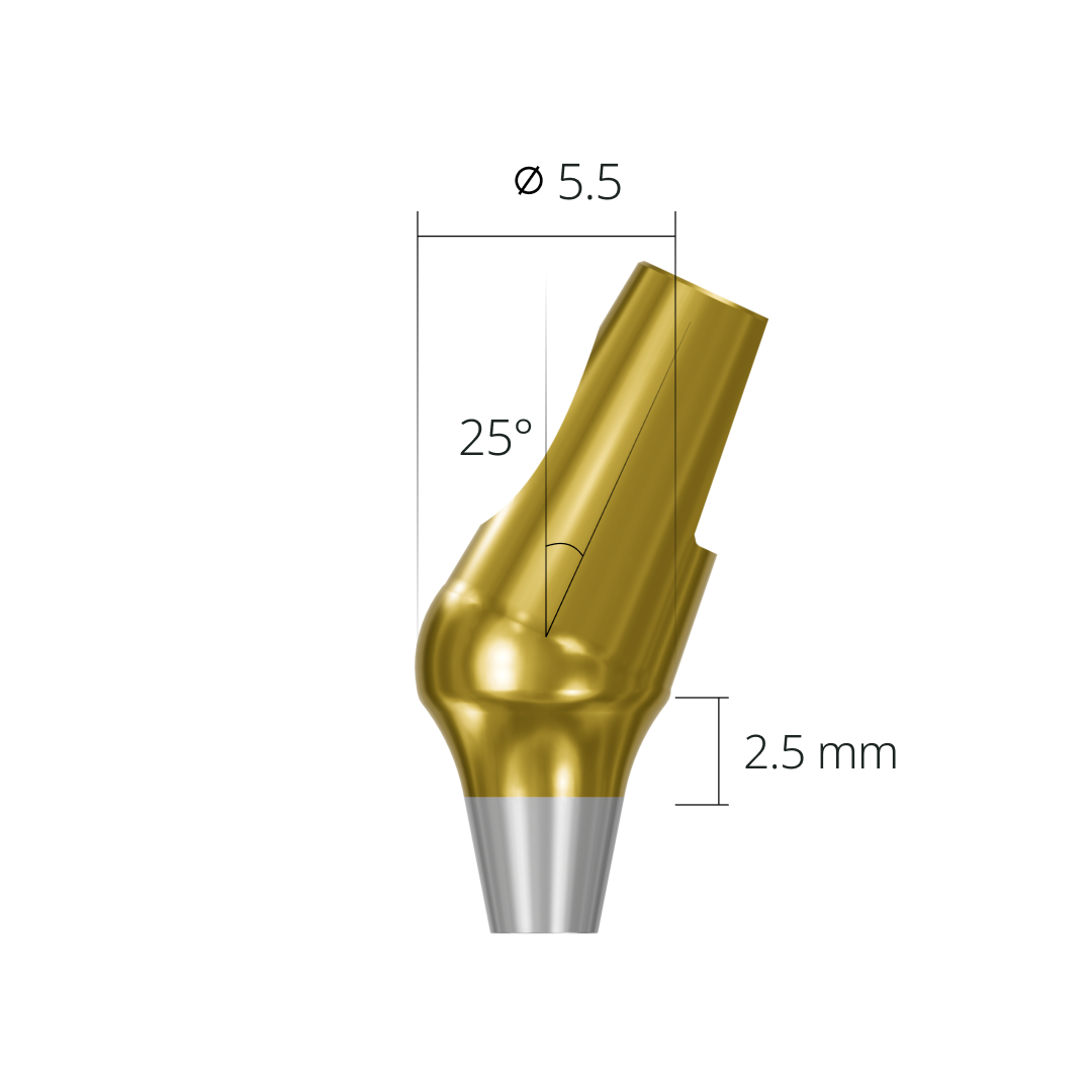 aab255525n*abutment*55 2.5 non-hex