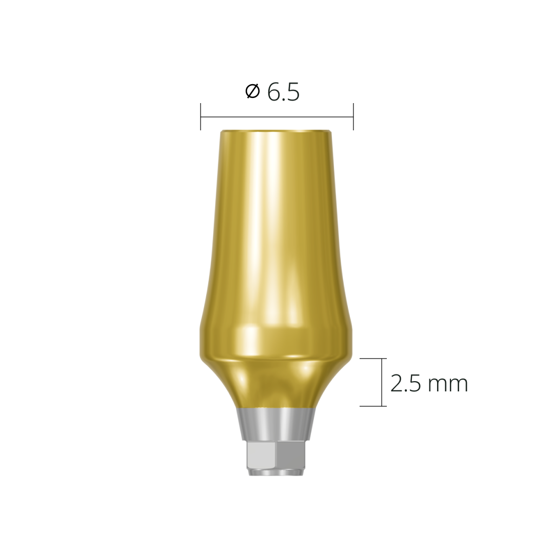 amab65257h*abutment*6.5 2.5 hex