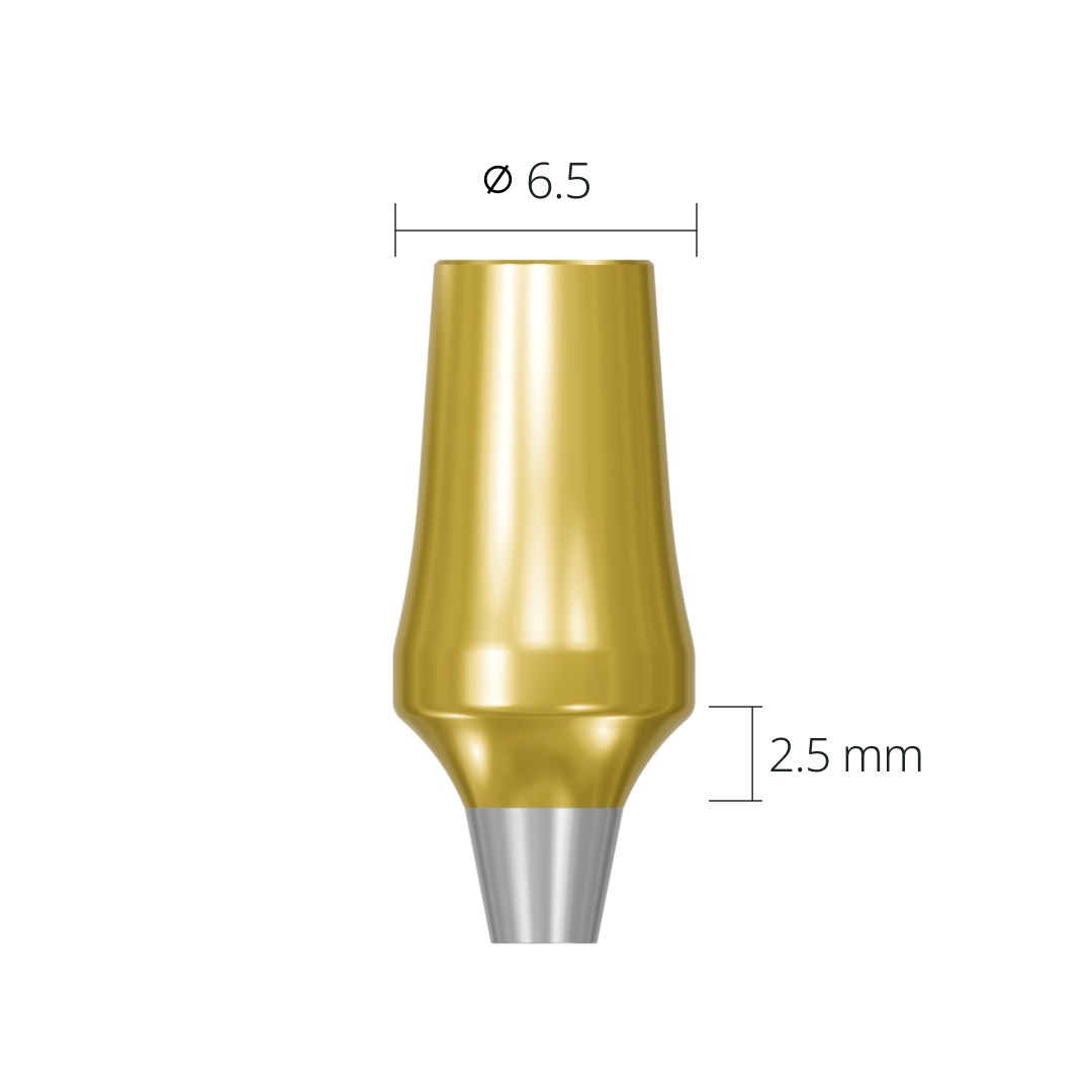 amab65258n*abutment*6.5 2.5 non-hex