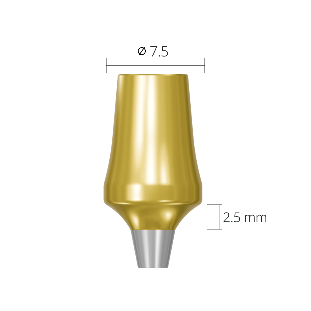 amab75259n*abutment*7.5 2.5 non-hex