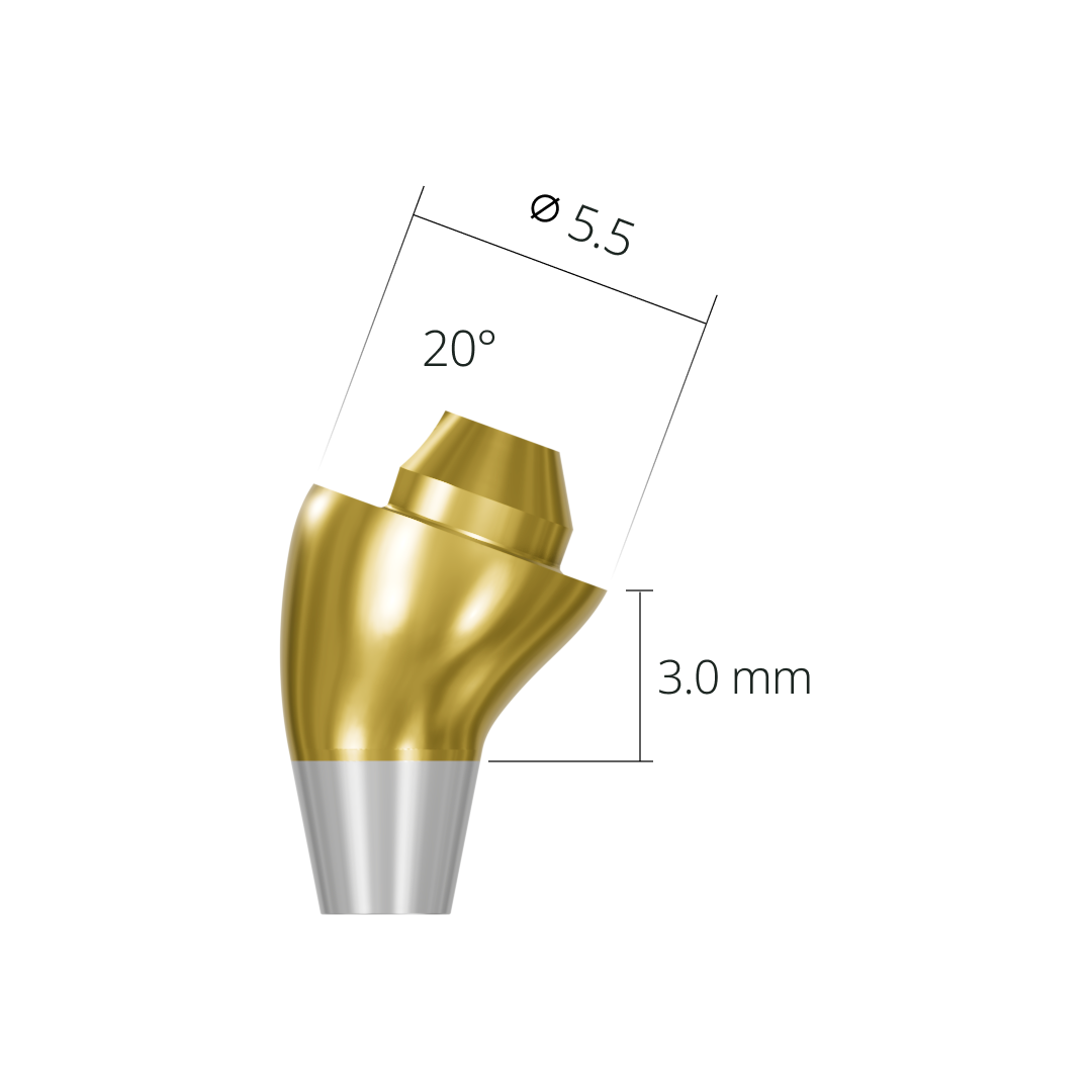 asa552030rh*abutment*3.0 20 non-hex