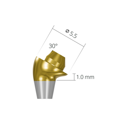 asa553010rh*abutment*1.0 3.0 non-hex