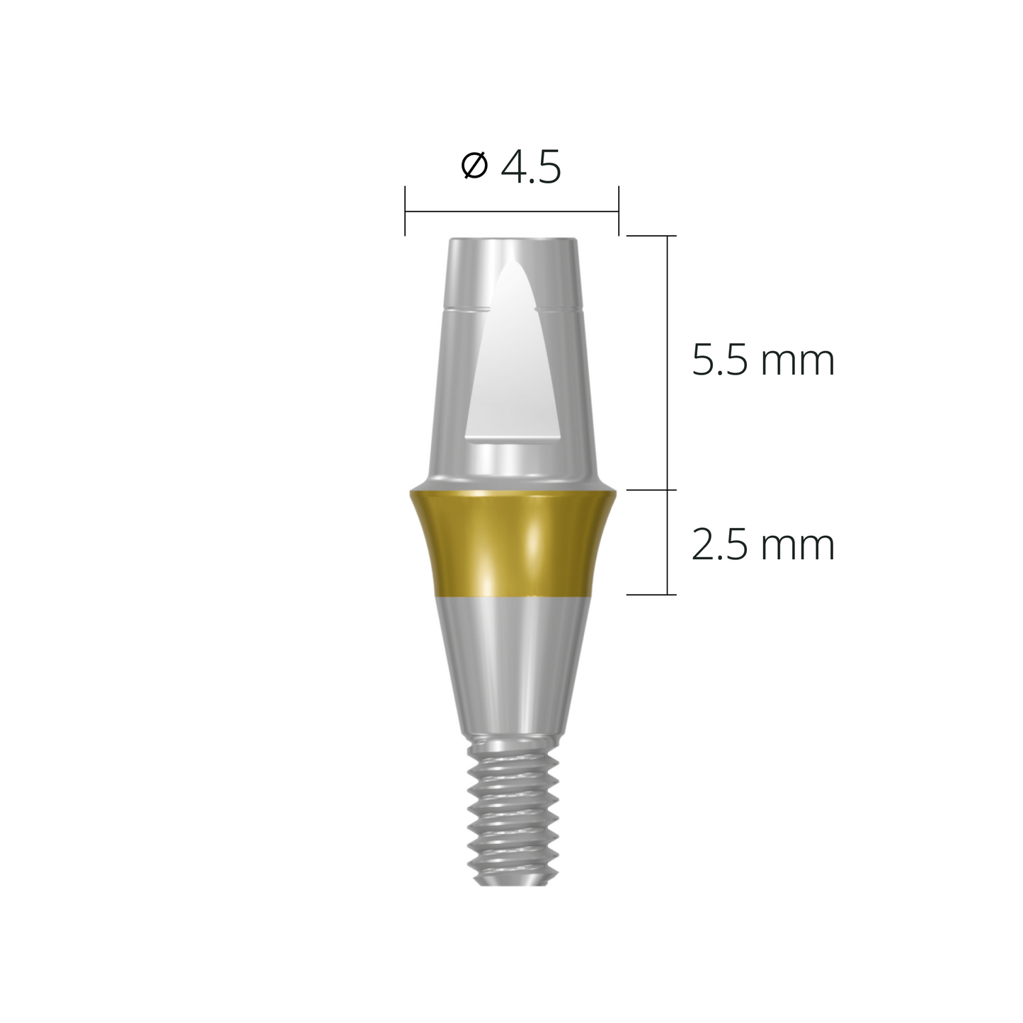 cab4525*abutment*4.5 2.5 long