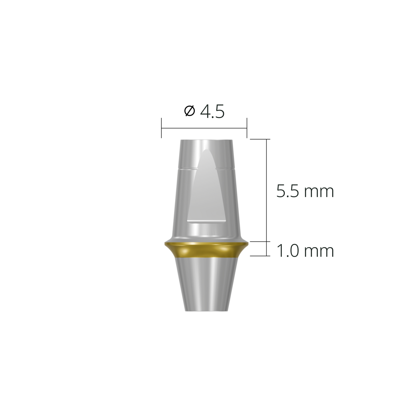dab4510n*abutment*45 1.0 non-hex