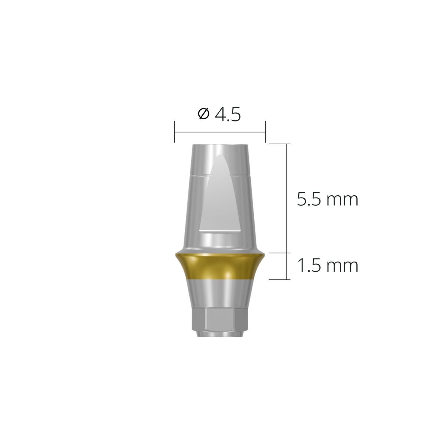 dab4515h*abutment*4.5 1.5 hex