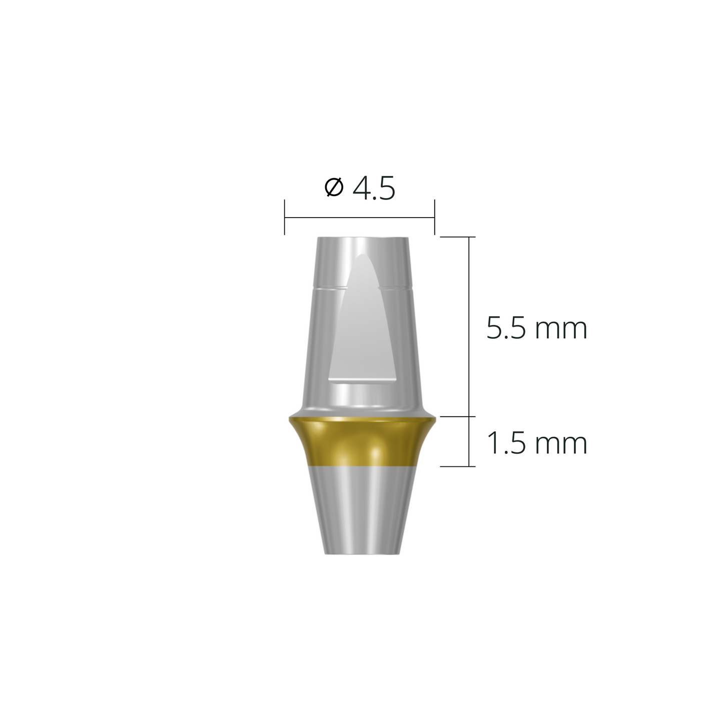 dab4515n*abutment*45 1.5 non-hex