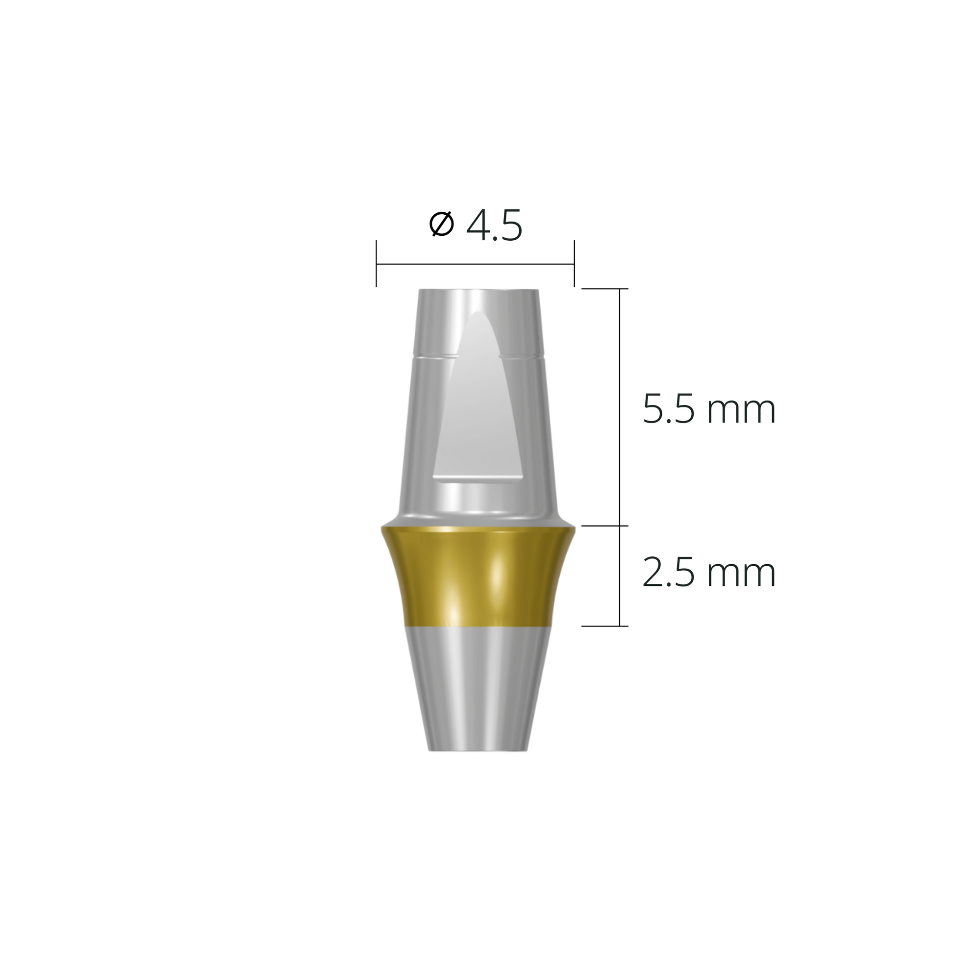 dab4525n*abutment*45 2.5 non-hex
