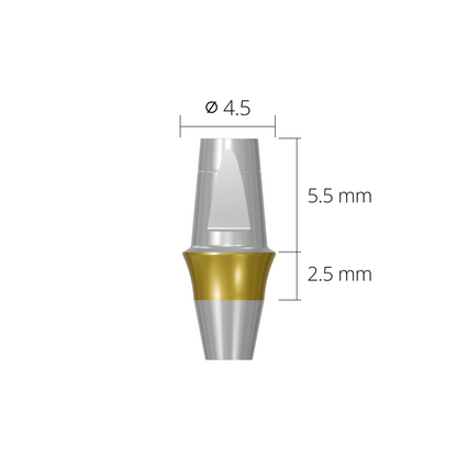 dab4525n*abutment*45 2.5 non-hex
