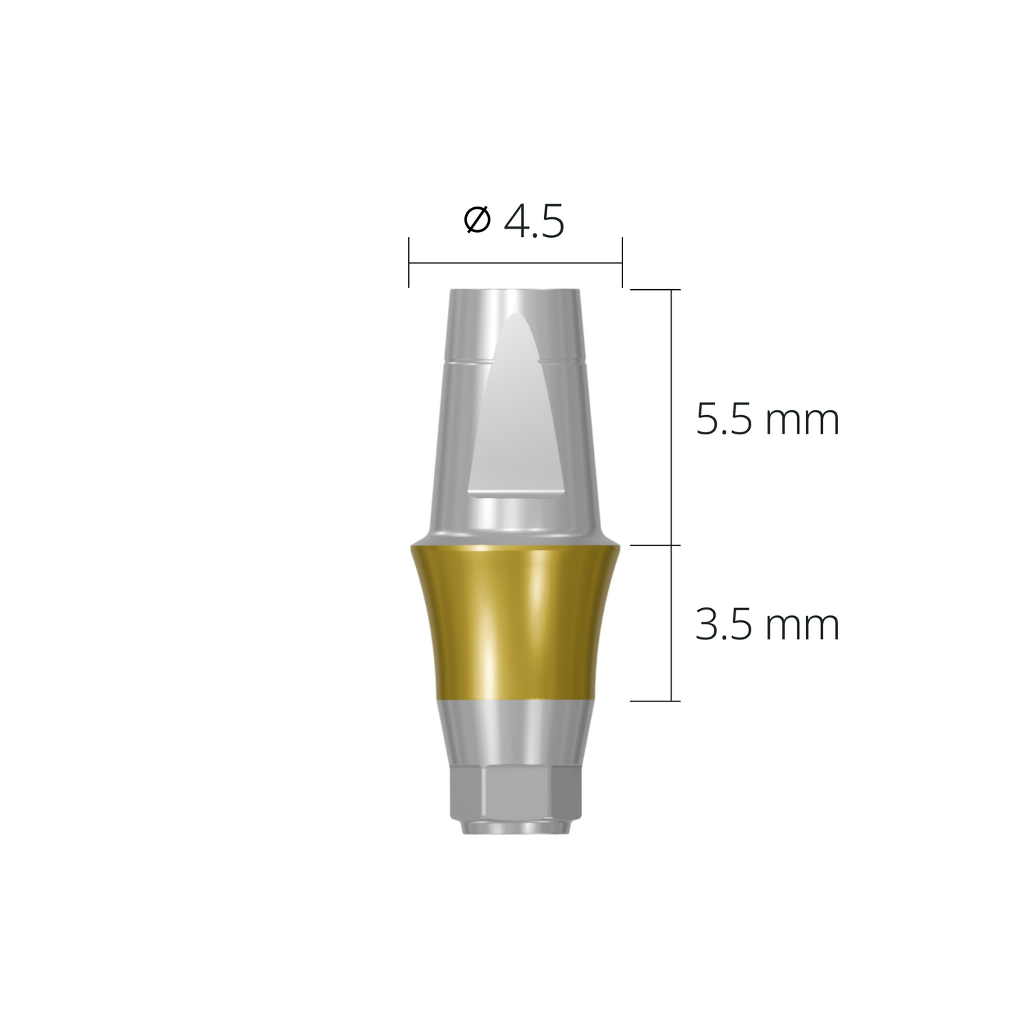 dab4535h*abutment*4.5 3.5 hex