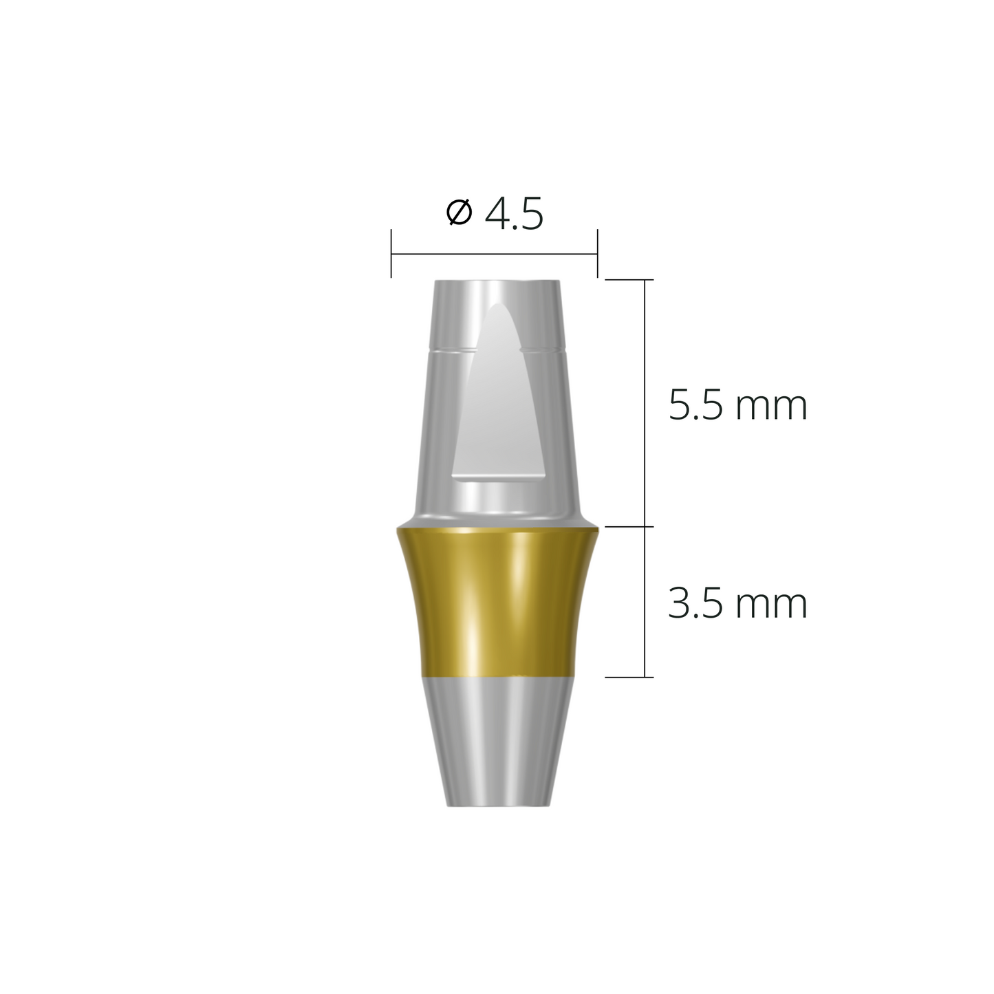 dab4535n*abutment*45 3.5 non-hex