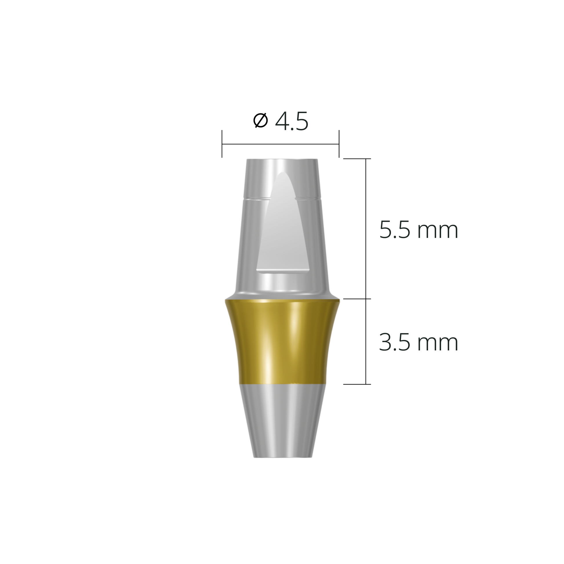 dab4535n*abutment*45 3.5 non-hex