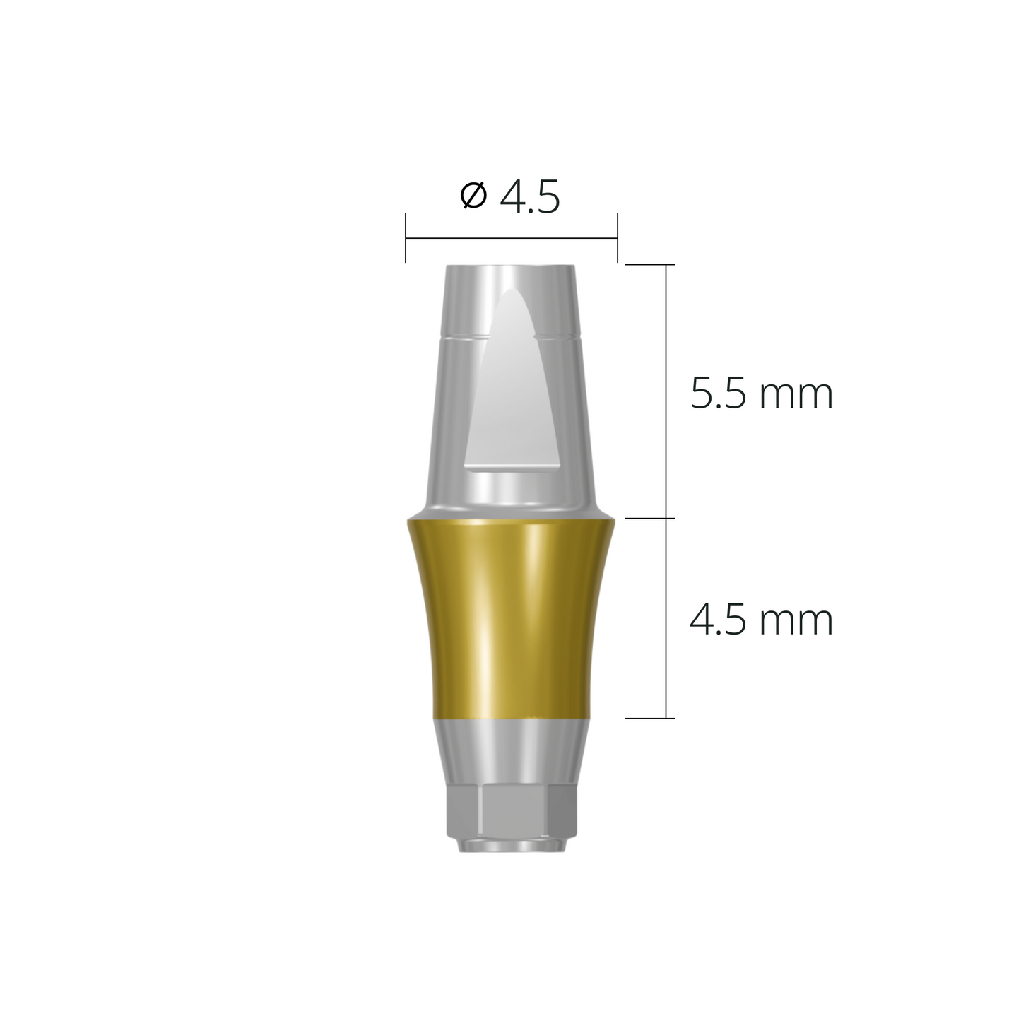 dab4545h*abutment*4.5 4.5 hex