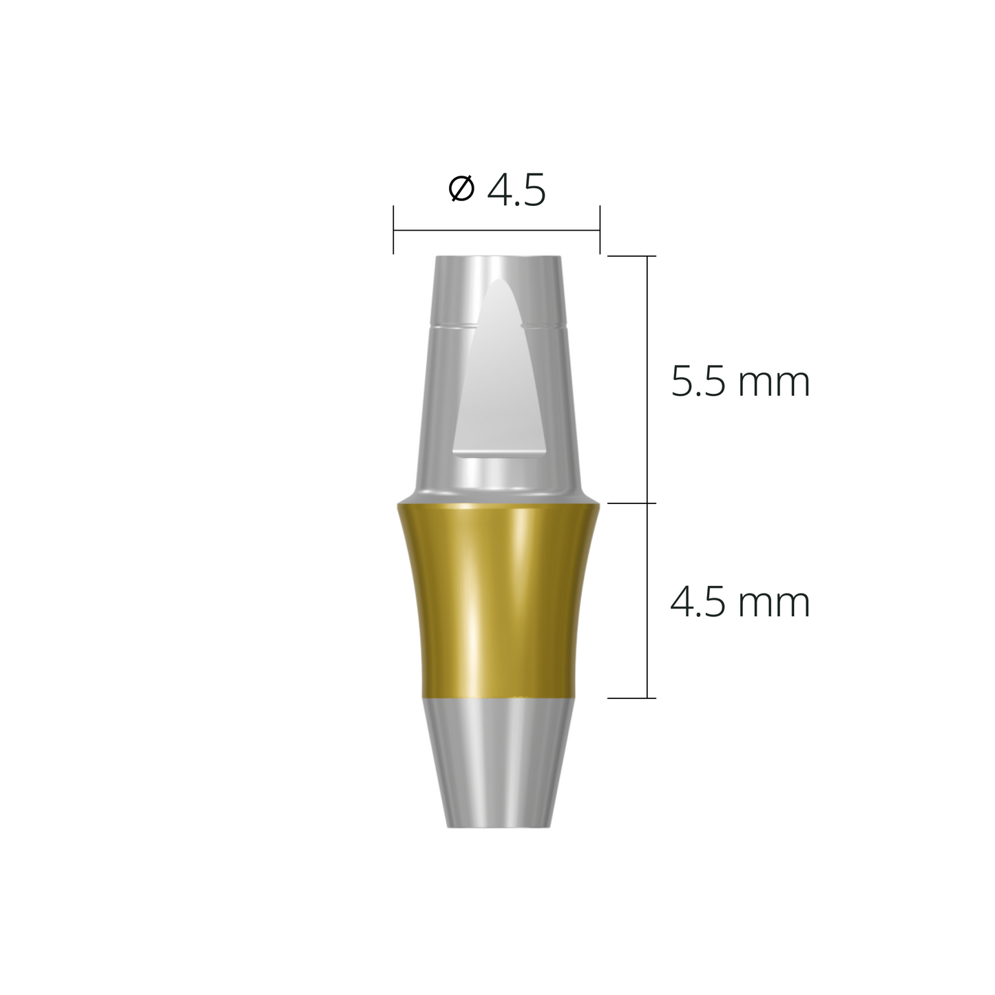 dab4545n*abutment*45 4.5 non-hex