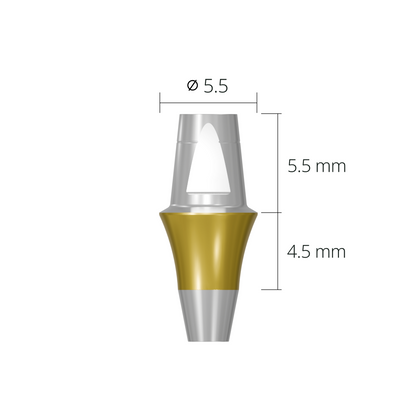 dab5545n*abutment*45 4.5 non-hex