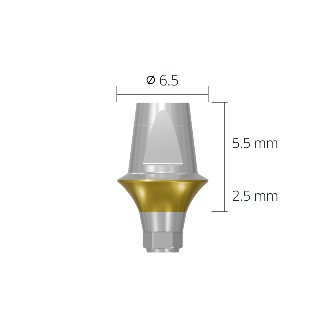 dab6525h*abutment*6.5 2.5 hex