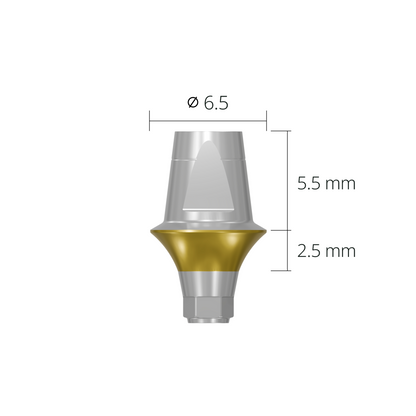 dab6525h*abutment*6.5 2.5 hex
