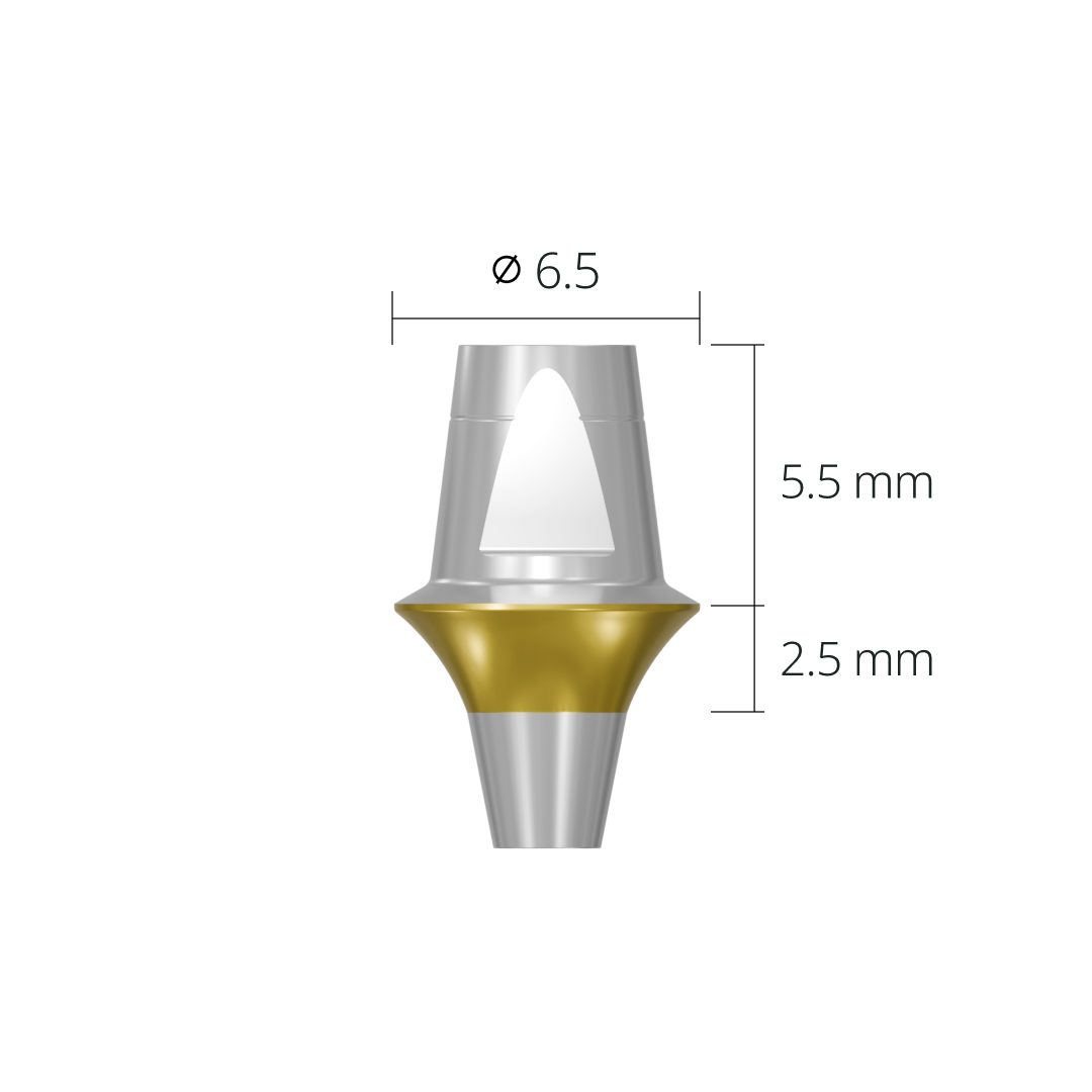 dab6525n*abutment*65 2.5 non-hex